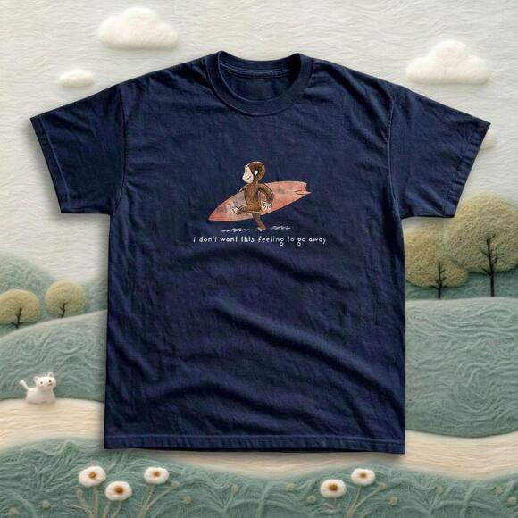 Other - Curious George Surfing Navy Graphic Tee